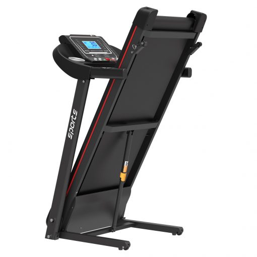 Smart Motorized Treadmill with Manual Incline and Air Spring & MP3, 5" LCD Display