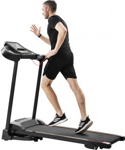 Compact Easy Folding Treadmill With Audio Speakers And Incline Adjuster