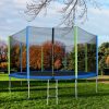 12FT Trampoline for Kids with Safety Enclosure Net