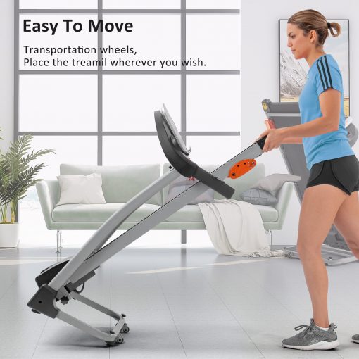 1.5HP Electric Running, Jogging & Walking Machine with Device Holder & Pulse Sensor