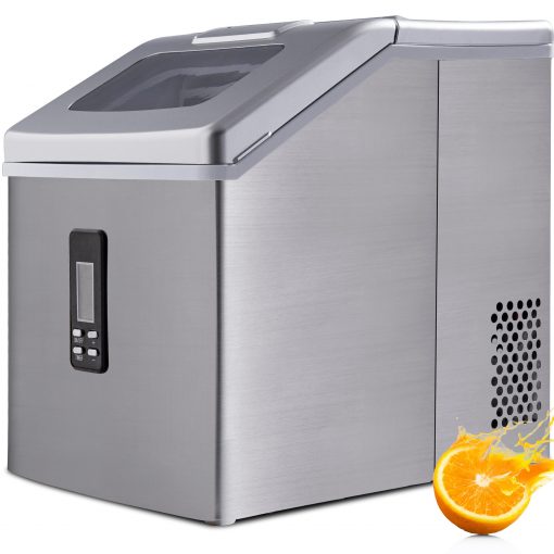 Portable Electric Clear Ice Maker Machine Stainless Steel