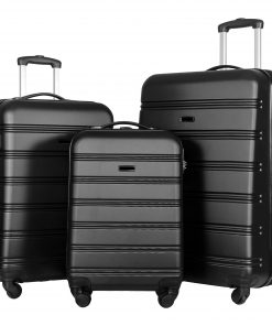 3 Piece Luggage Set Hardside Spinner Suitcase With TSA Lock