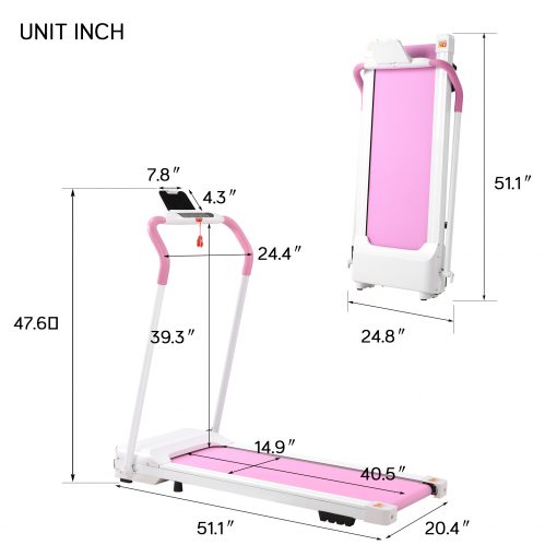 FYC Folding Treadmill for Home - JK1608E-1-WT