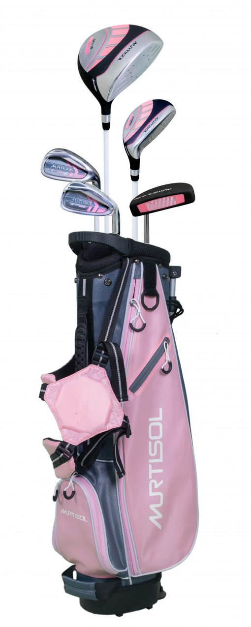 Superlight Murtisol 5-Piece Golf Club Sets For 11-13 Years Old, Pink