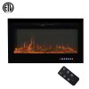 36“ Electric Fireplace Wall Mount - 9 Color Flame