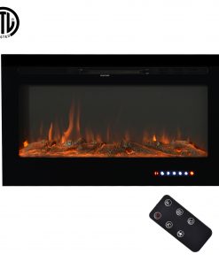 36“ Electric Fireplace Wall Mount - 9 Color Flame