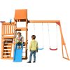 Wooden Swing Set with Slide