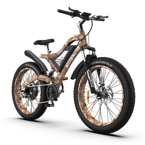 AOSTIRMOTOR 26" S18-1500W Electric Bike Fat Tire 48V 15AH Removable Lithium Battery for Adults