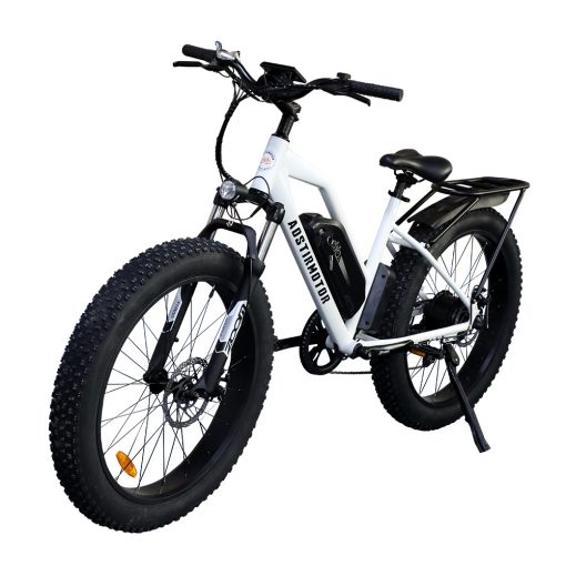 AOSTIRMOTOR S07 26" 750W Electric Bike Fat Tire P7 48V 13AH Removable Lithium Battery for Adults