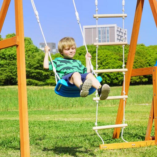 Wooden Swing Sets With Slide