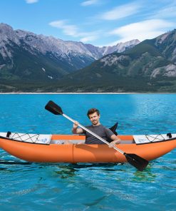 Inflatable Kayak Set with Paddle & Air Pump, 1 Person