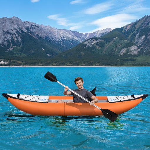 Inflatable Kayak Set with Paddle & Air Pump, 1 Person