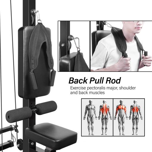 Lat Pulldown And Low Row Cable Machine