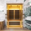 Far-infrared Sauna Room Double Glass Family Model With Bluetooth Audio App Control