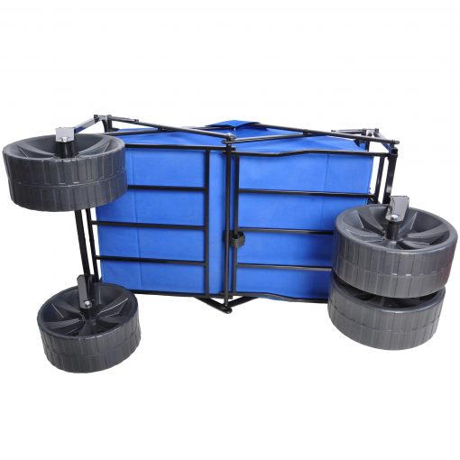 Folding Wagon Garden Cart, Blue