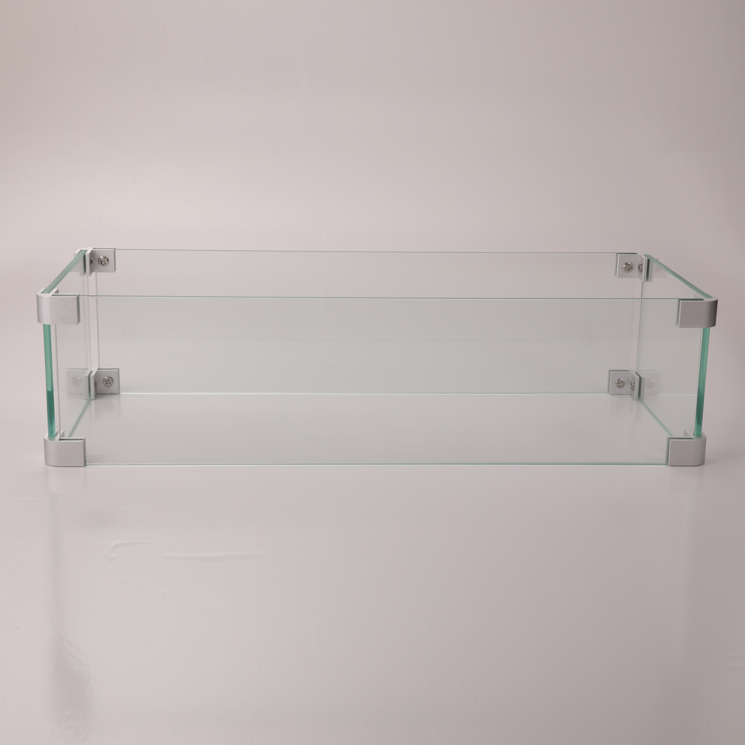 Rectangular Glass Windshield For Square Fire Table