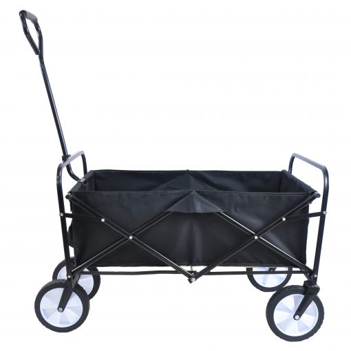 Folding Wagon Garden Cart, Black