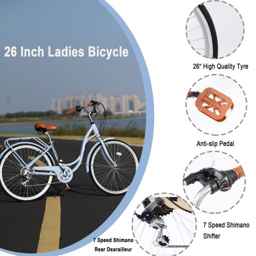 26Inch Ladies Bicycle, 7 Speed