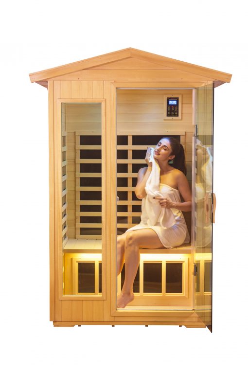 Two Person Outdoor Basswood Far Infrared Sauna Room