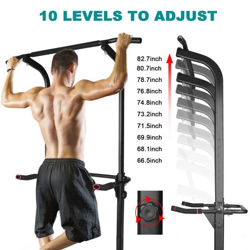 Power Tower Workout Dip Station Pull Up Bar