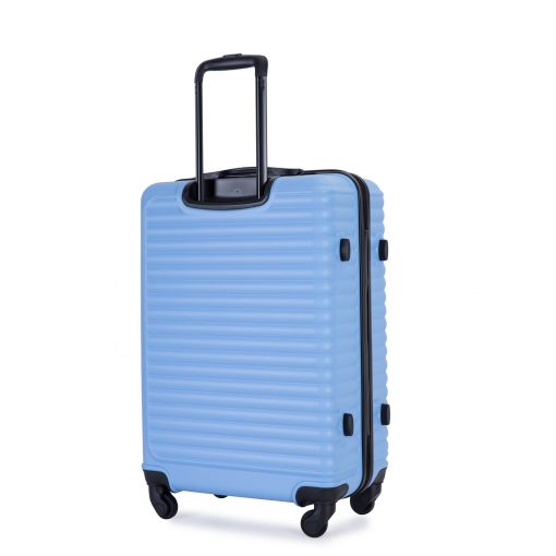 ABS Lightweight Suitcase with Two Hooks, Spinner Wheels, TSA Lock