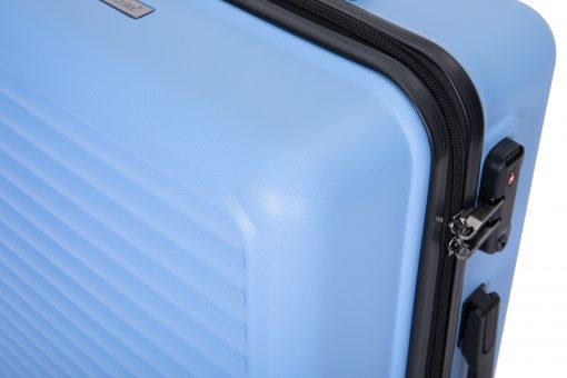 ABS Lightweight Suitcase with Two Hooks, Spinner Wheels, TSA Lock