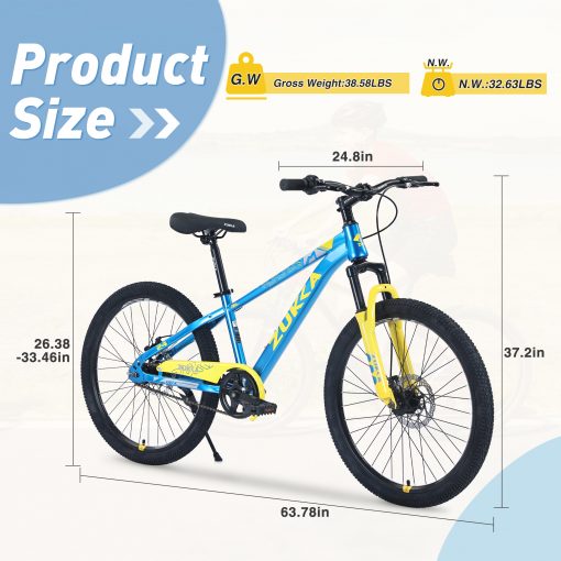 Zukka 24 Inch Mountain Bike For Boys And Girls