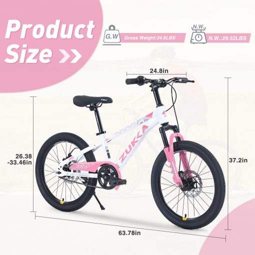 Zukka 20 Inch Mountain Bike for Boys and Girls