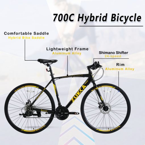 700c 24 Speed Hybrid Bike